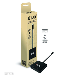 Club3D Video vozlišče MST USB-C na 2xHDMI USB-C PD 3.0, 4K60Hz