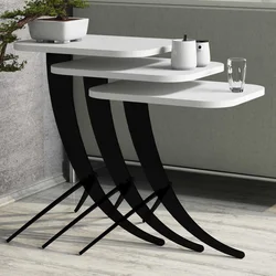 Hanah Home Set klub stolova, 3 komada Pion Beli