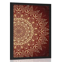 Plakat zlata Mandala na bordo ozadju - 20x30 white