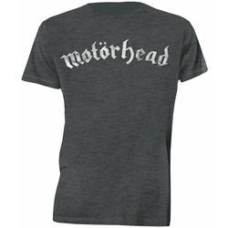 Motörhead Distressed Logo Mens Charcoal T Shirt: XL