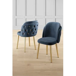 HANAH HOME Set stolica (4 komada) Axle Anthracite Gold