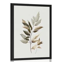 Plakat luksuzni minimalistični listi - 20x30 white