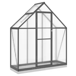 Staklenik s okvirom antracit 169 x 58 x 202 cm aluminijski