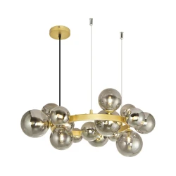 Brilagi - LED luster na sajli MILLA 15xG9/3W/230V zlatna/dimljena