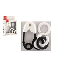 Profibaby Drsalka 2 kosa črno-bele plastike 13cm 2 barvi v škatli 12,5x16cm 0m+