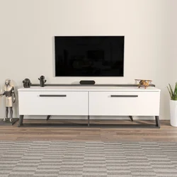Hanah Home TV Komoda Astrid, 163,8x46,8x36,6 cm, Belo-Crna