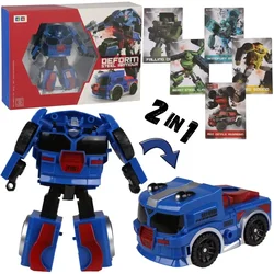 Mega Creative Transforming ROBOT + CARDS, 2-v-1 avtomobilski robot, igrača TRANSFORMERS za otroke, starejše od 3 let