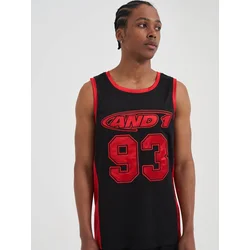 AND1 Majica 93 Airtex ognjeno rdeča/črna