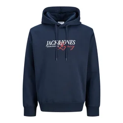 JACK & JONES Majica JJJADE temno modra/živo rdeča/bela