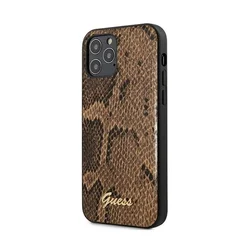 Guess zaščitni ovitek Script Python Brown, Iphone 12 Pro Max