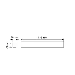 DAWN LED SVETILJKA LL40120 20/30/40W CCT BELA 1,2 met