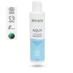 LEVRANA Gel za umivanje AQUA sa hijaluronskom kiselinom i morskim algama Organic certified 200 ml