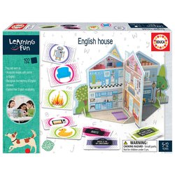Edukativna igra za najmlađe English House Educa Učimo opremati kuću na engleskom sa sličicama 192 dijelova od 5-12 godina