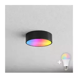 Brilagi - LED RGBW prigušiva stropna svetiljka za kupatilo CLARE 1xE27/9W/230V IP54 Wi-Fi crna