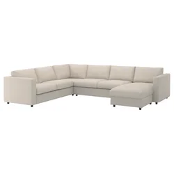 VIMLE Ugaona sofa ležaj i lenjivac, 5-sed, Gunnared bež