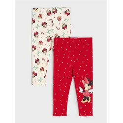 Sinsay - Paket od 2 pamučne helanke Minnie Mouse - crvena