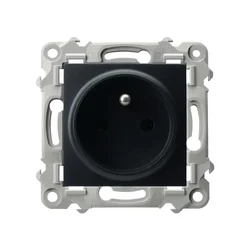 COS.PEL Szafir black metallic - Enojna vtičnica (+0) GP-1ZZ/m/33