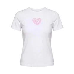 GUESS JEANS Majica roza/bela