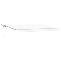 Skrovita tenda Bijelo 450 × 350 cm Poliester i metal