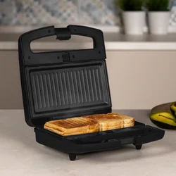 Sendvič toaster 3 v 1 s steklenim panelom Black Rose 800W 55859