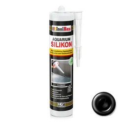 IsolBau črni silikon za akvarij 1 x 300 ml