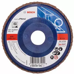 Bosch lamelni brusni disk X551, Expert for Metal prečnik 115 mm; granulacija 40, ravni 2608607361