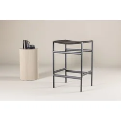 Venture Design Barski stol Polly 45x40x66 cm črne barve