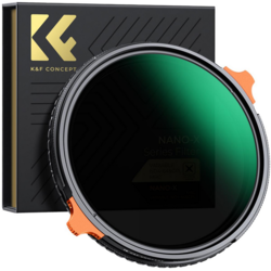K&F 77MM ND4-ND64 (2-6 Stop) Variable ND Filter and CPL Circular Polarizing Filter 2 in 1 with 28 La