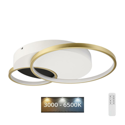 Prigušiva stropna lampa BENITO LED/31W/230V 3000-6500K bela/zlatna