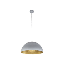 Luster na sajli SFERA 1xE27/60W/230V, prečnik 50 cm, siva/zlatna