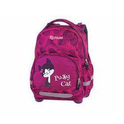 PULSE anatomska šolska torbica Pussy Cat, vijolična