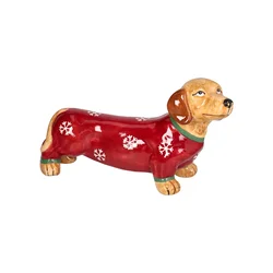 Tognana Dekoracija Christmas Merry Doxie!, U obliku psa, Šarena