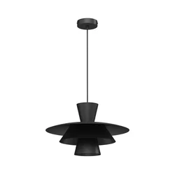 Luster na sajli PLATO 1xE27/15W/230V crna