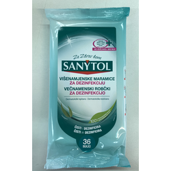 Sanytol višenamjenske maramice za čišćenje i dezinfekciju 36 kom