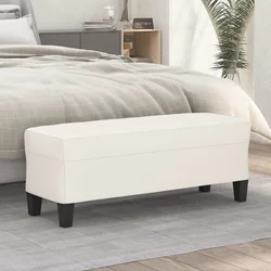 Klupa krem 100 x 35 x 41 cm od umjetne kože