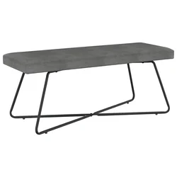 klupa Tamnosiva 110 x 40 x 45 cm Baršun