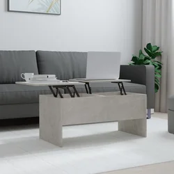 Den Klubska mizica betonsko siva 102x50,5x46,5 cm konstruira