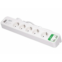 APC Essential SurgeArrest 5 outlets with 5V, 2.4A 2 port USB charger 230V Germany