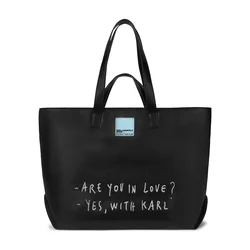 KARL LAGERFELD JEANS Nakupovalna torba KLJ X Pietro Terzini črna/bela