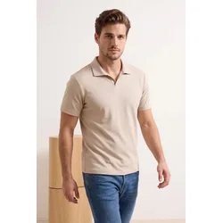 Trendyol Muška majica Tmnss26Po00034, Bež