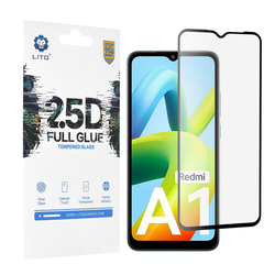 Lito - 2,5D kaljeno staklo - Xiaomi Redmi A1/Redmi A1 Plus/Redmi A2/Redmi A2 Plus - Crna KP29993