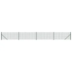 Vidaxl Mrežna ograja s prirobnico zelena 0,8x10 m
