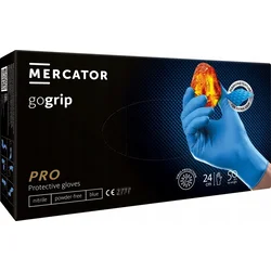 Mercator GoGrip modre nitrilne rokavice, 50 kosov, velikost S