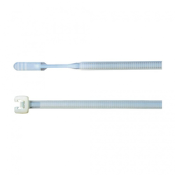 HellermannTyton Kabelska vezica HellermannTyton Q-Tie Q18R-PA66-NA-C1, 105 mm x 2,6 mm, bela, 100 kosov