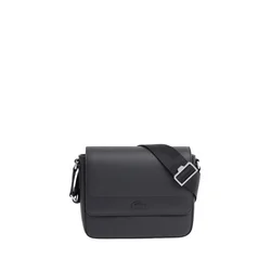 LACOSTE Torba za čez ramo Lacoste Sacoches messenger Chantaco cuir Noir črna