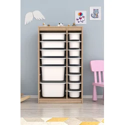 Hanah Home Višenamenska komoda Montana Xs 2D4N8U, 69 x112.2 x29.6 cm, Braon-bela