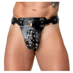 Zado Chastity Leather String 2010291 Black