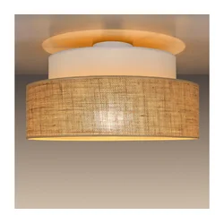 Plafonsko svetlo BOHO 1xE27/60W/230V prečnik 40 cm bela/bež