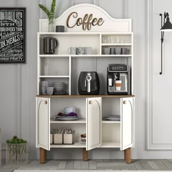 HANAH HOME Bohem 861 Višenamenska vitrina za kafe u beloj boji (845HCT5822)