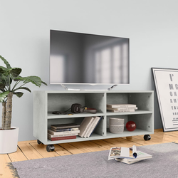 Den TV omarica s kolesci betonsko siva 90x35x35 cm iverna pl
